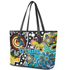 Titans NRL Celebrating 50 Years of Naidoc Leather Tote Bag NAIDOC Week 2025 Aboriginal