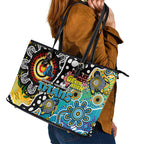 Titans NRL Celebrating 50 Years of Naidoc Leather Tote Bag NAIDOC Week 2025 Aboriginal