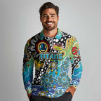 Personalised Titans NRL Celebrating 50 Years of Naidoc Long Sleeve Polo Shirt NAIDOC Week 2025 Aboriginal
