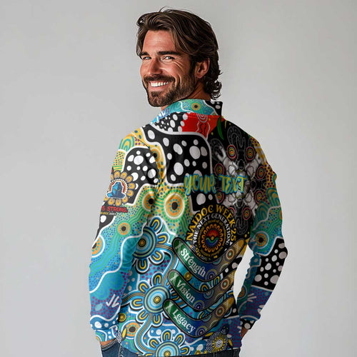 Personalised Titans NRL Celebrating 50 Years of Naidoc Long Sleeve Polo Shirt NAIDOC Week 2025 Aboriginal