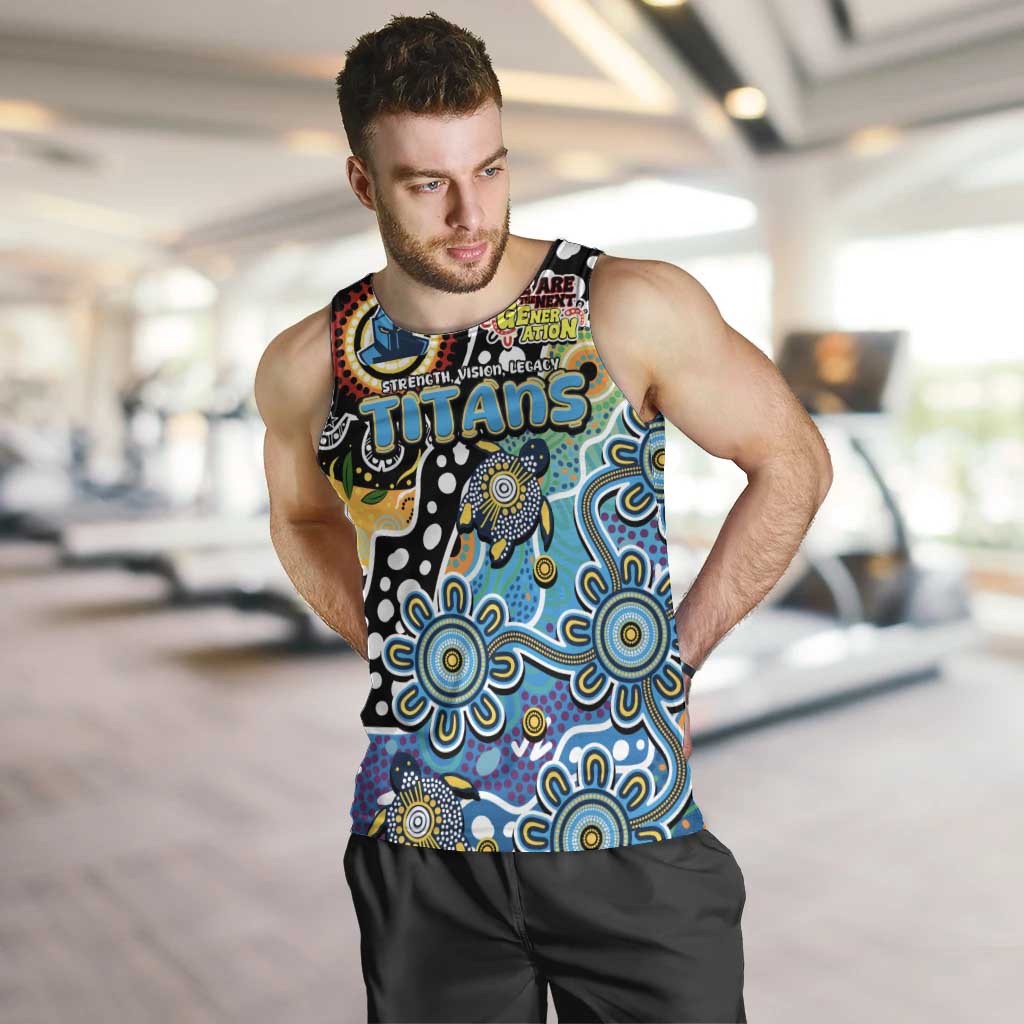 Personalised Titans NRL Celebrating 50 Years of Naidoc Men Tank Top NAIDOC Week 2025 Aboriginal