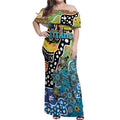 Personalised Titans NRL Celebrating 50 Years of Naidoc Off Shoulder Maxi Dress NAIDOC Week 2025 Aboriginal