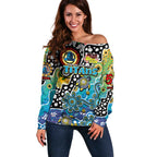 Personalised Titans NRL Celebrating 50 Years of Naidoc Off Shoulder Sweater NAIDOC Week 2025 Aboriginal