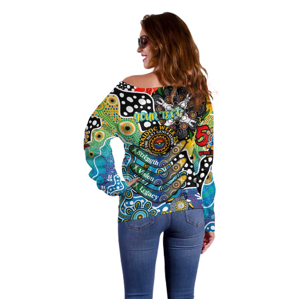 Personalised Titans NRL Celebrating 50 Years of Naidoc Off Shoulder Sweater NAIDOC Week 2025 Aboriginal