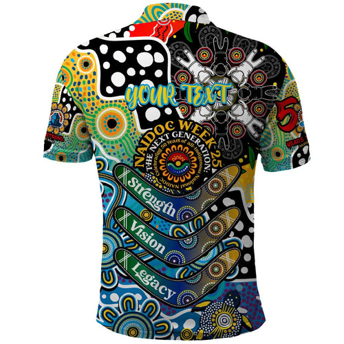 Personalised Titans NRL Celebrating 50 Years of Naidoc Polo Shirt NAIDOC Week 2025 Aboriginal
