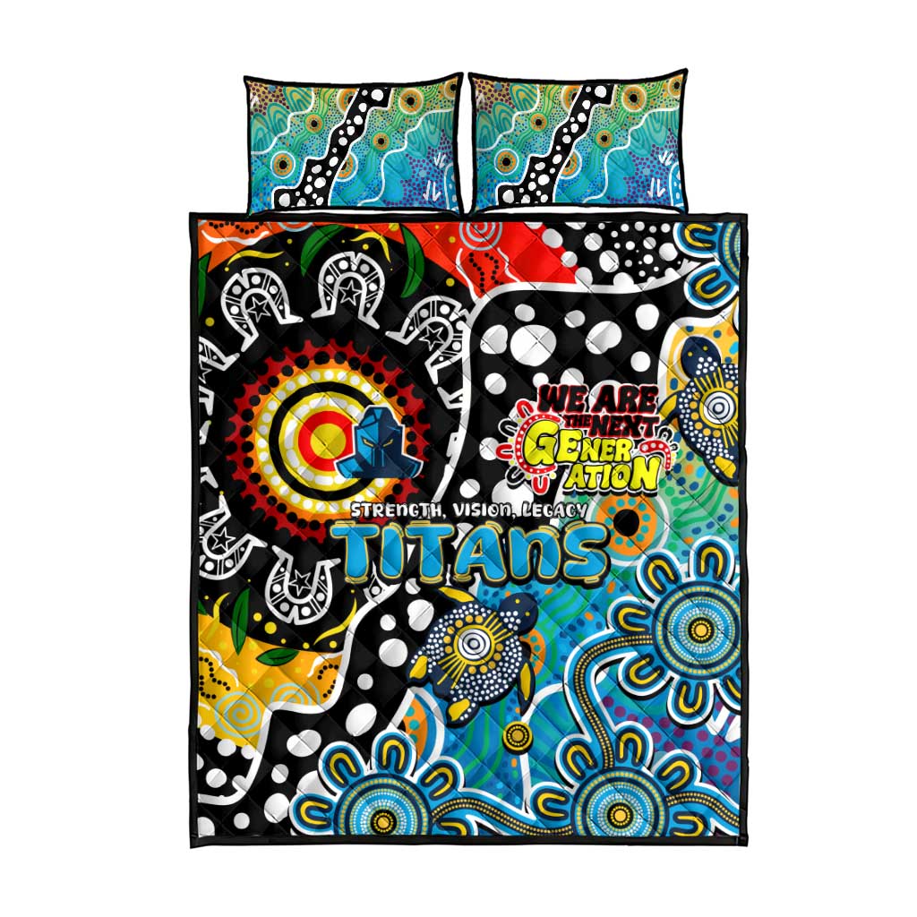 Titans NRL Celebrating 50 Years of Naidoc Quilt Bed Set NAIDOC Week 2025 Aboriginal