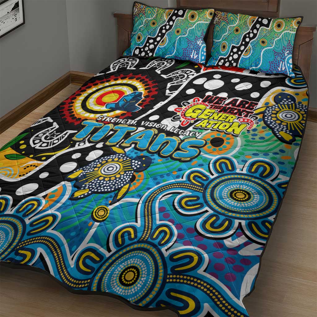 Titans NRL Celebrating 50 Years of Naidoc Quilt Bed Set NAIDOC Week 2025 Aboriginal