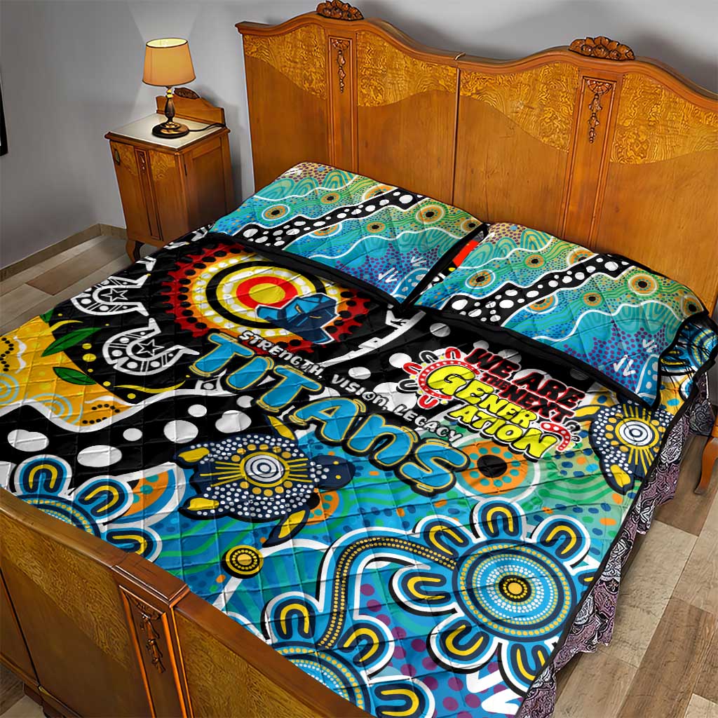 Titans NRL Celebrating 50 Years of Naidoc Quilt Bed Set NAIDOC Week 2025 Aboriginal