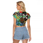 Personalised Titans NRL Celebrating 50 Years of Naidoc Raglan Cropped T Shirt NAIDOC Week 2025 Aboriginal
