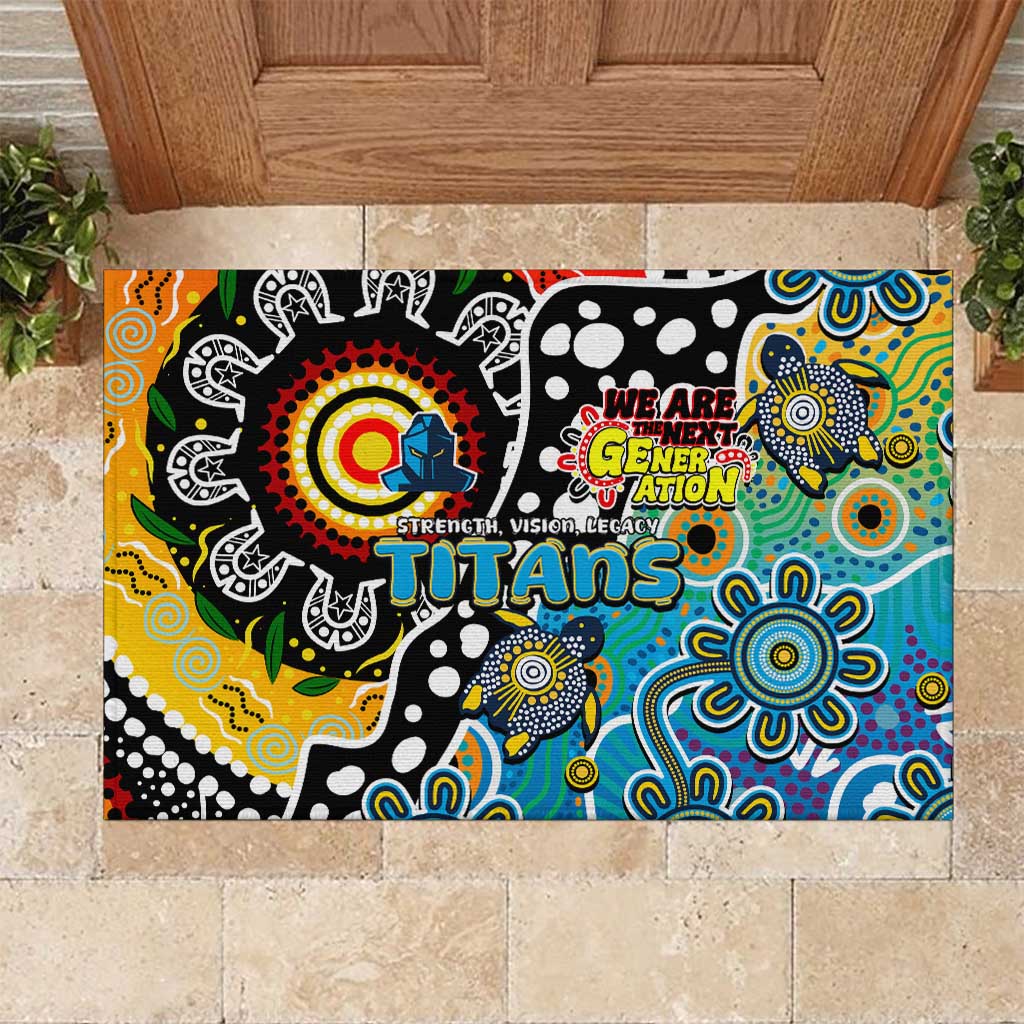 Titans NRL Celebrating 50 Years of Naidoc Rubber Doormat NAIDOC Week 2025 Aboriginal