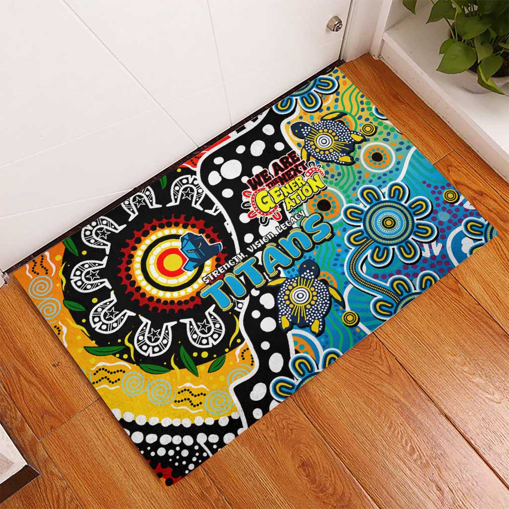 Titans NRL Celebrating 50 Years of Naidoc Rubber Doormat NAIDOC Week 2025 Aboriginal