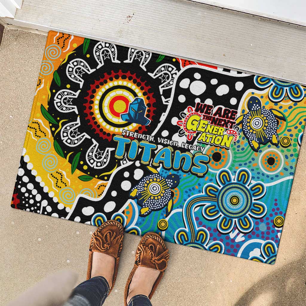 Titans NRL Celebrating 50 Years of Naidoc Rubber Doormat NAIDOC Week 2025 Aboriginal