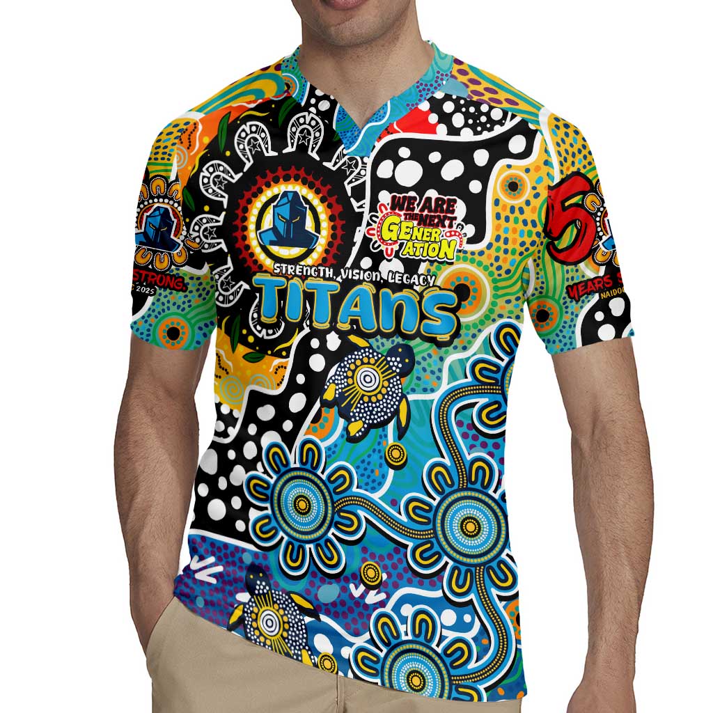 Personalised Titans NRL Celebrating 50 Years of Naidoc Rugby Jersey NAIDOC Week 2025 Aboriginal