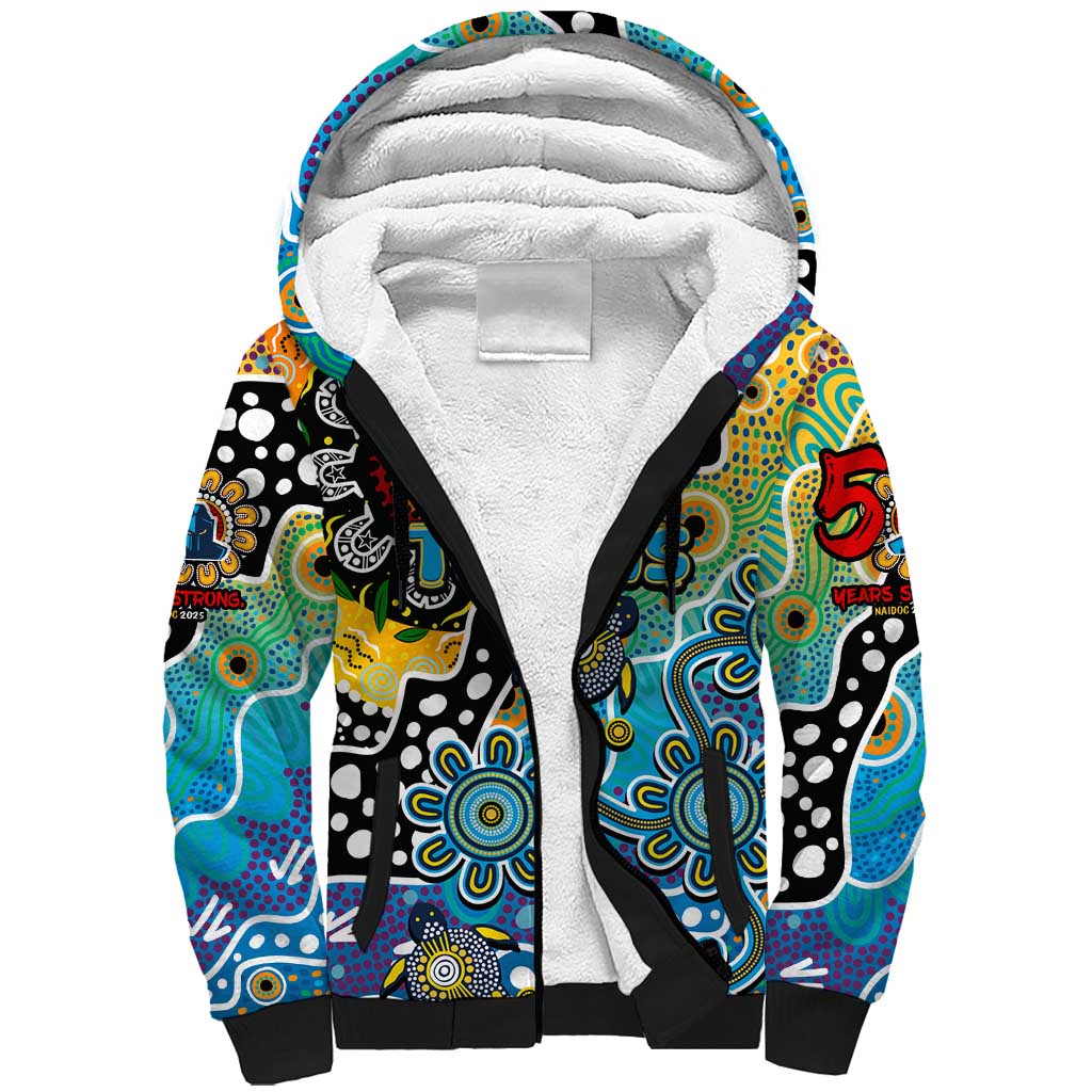 Personalised Titans NRL Celebrating 50 Years of Naidoc Sherpa Hoodie NAIDOC Week 2025 Aboriginal
