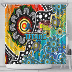 Titans NRL Celebrating 50 Years of Naidoc Shower Curtain NAIDOC Week 2025 Aboriginal