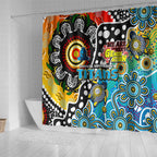 Titans NRL Celebrating 50 Years of Naidoc Shower Curtain NAIDOC Week 2025 Aboriginal