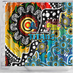 Titans NRL Celebrating 50 Years of Naidoc Shower Curtain NAIDOC Week 2025 Aboriginal