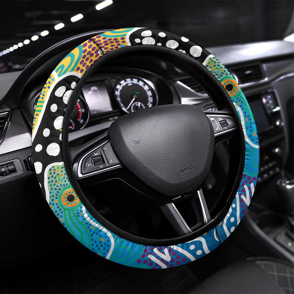 Titans NRL Celebrating 50 Years of Naidoc Steering Wheel Cover NAIDOC Week 2025 Aboriginal