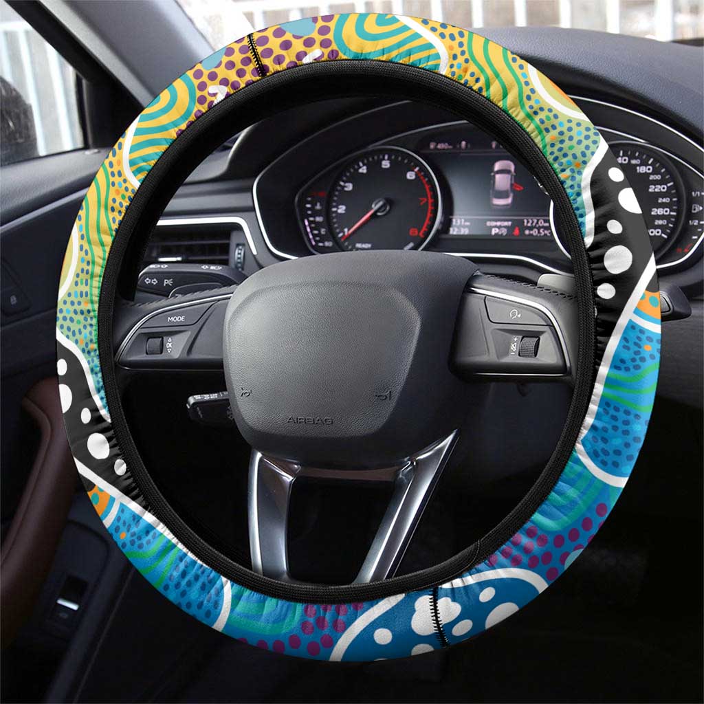 Titans NRL Celebrating 50 Years of Naidoc Steering Wheel Cover NAIDOC Week 2025 Aboriginal
