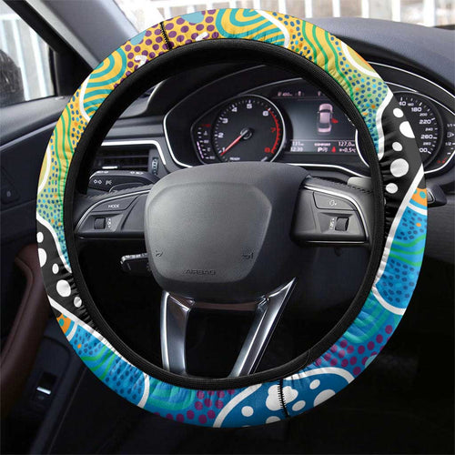 Titans NRL Celebrating 50 Years of Naidoc Steering Wheel Cover NAIDOC Week 2025 Aboriginal