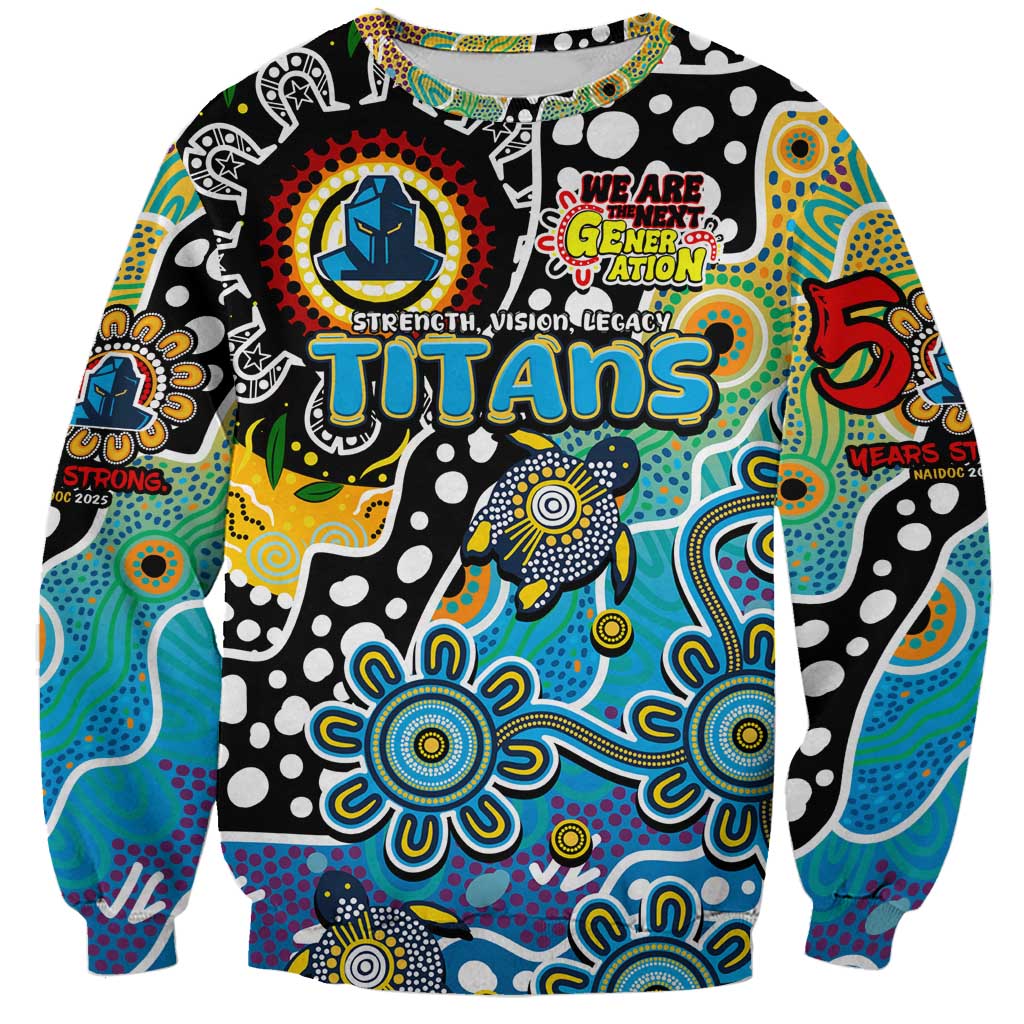 Personalised Titans NRL Celebrating 50 Years of Naidoc Sweatshirt NAIDOC Week 2025 Aboriginal