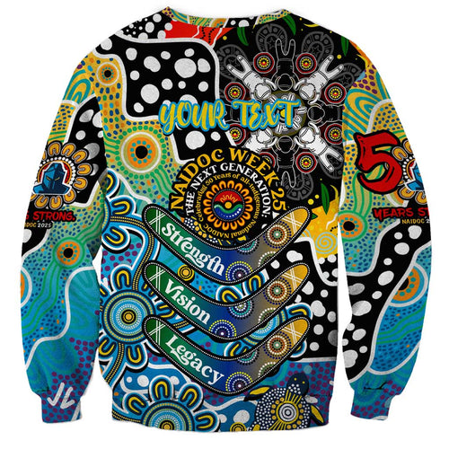 Personalised Titans NRL Celebrating 50 Years of Naidoc Sweatshirt NAIDOC Week 2025 Aboriginal