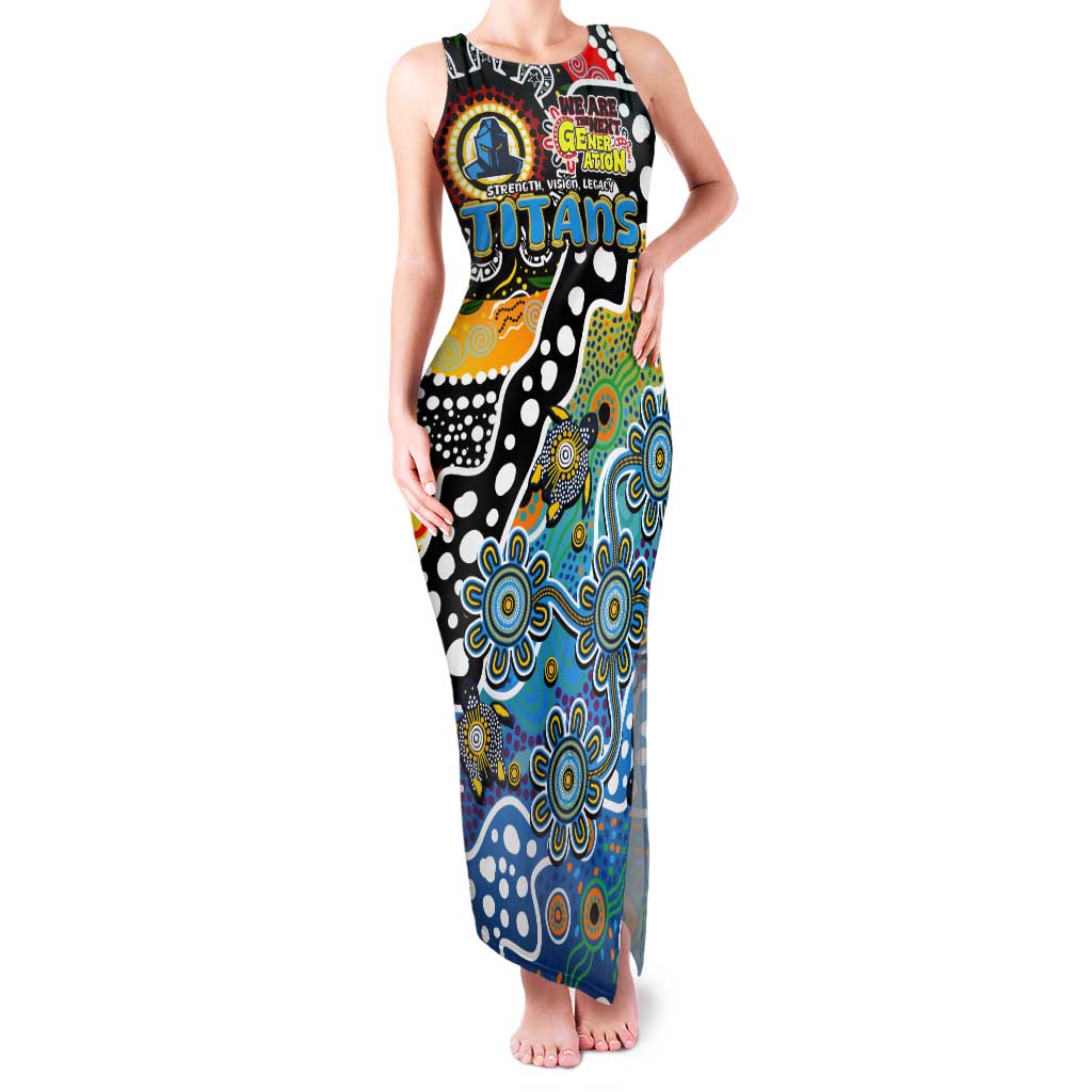 Personalised Titans NRL Celebrating 50 Years of Naidoc Tank Maxi Dress NAIDOC Week 2025 Aboriginal