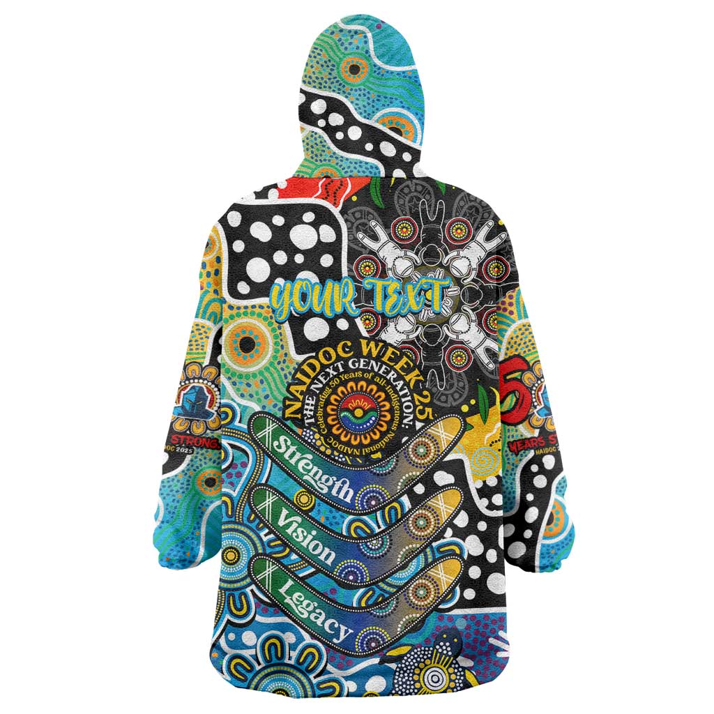 Personalised Titans NRL Celebrating 50 Years of Naidoc Wearable Blanket Hoodie NAIDOC Week 2025 Aboriginal