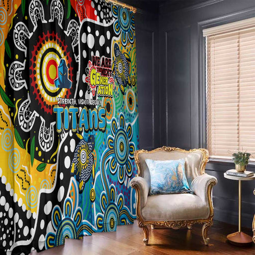 Titans NRL Celebrating 50 Years of Naidoc Window Curtain NAIDOC Week 2025 Aboriginal