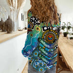 Personalised Titans NRL Celebrating 50 Years of Naidoc Women Casual Shirt NAIDOC Week 2025 Aboriginal