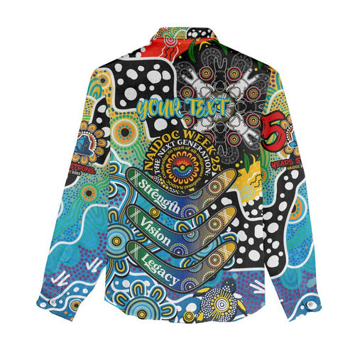 Personalised Titans NRL Celebrating 50 Years of Naidoc Women Casual Shirt NAIDOC Week 2025 Aboriginal