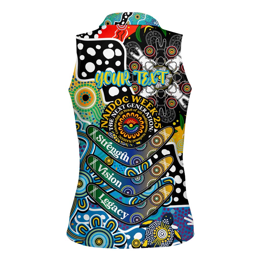 Personalised Titans NRL Celebrating 50 Years of Naidoc Women Sleeveless Polo Shirt NAIDOC Week 2025 Aboriginal