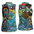 Personalised Titans NRL Celebrating 50 Years of Naidoc Women Sleeveless Polo Shirt NAIDOC Week 2025 Aboriginal