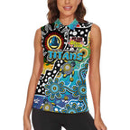 Personalised Titans NRL Celebrating 50 Years of Naidoc Women Sleeveless Polo Shirt NAIDOC Week 2025 Aboriginal