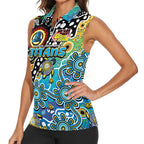 Personalised Titans NRL Celebrating 50 Years of Naidoc Women Sleeveless Polo Shirt NAIDOC Week 2025 Aboriginal