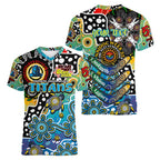Personalised Titans NRL Celebrating 50 Years of Naidoc Women V-Neck T-Shirt NAIDOC Week 2025 Aboriginal