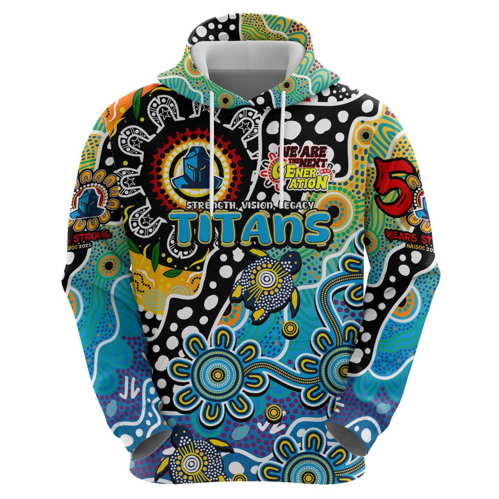Personalised Titans NRL Celebrating 50 Years of Naidoc Zip Hoodie NAIDOC Week 2025 Aboriginal