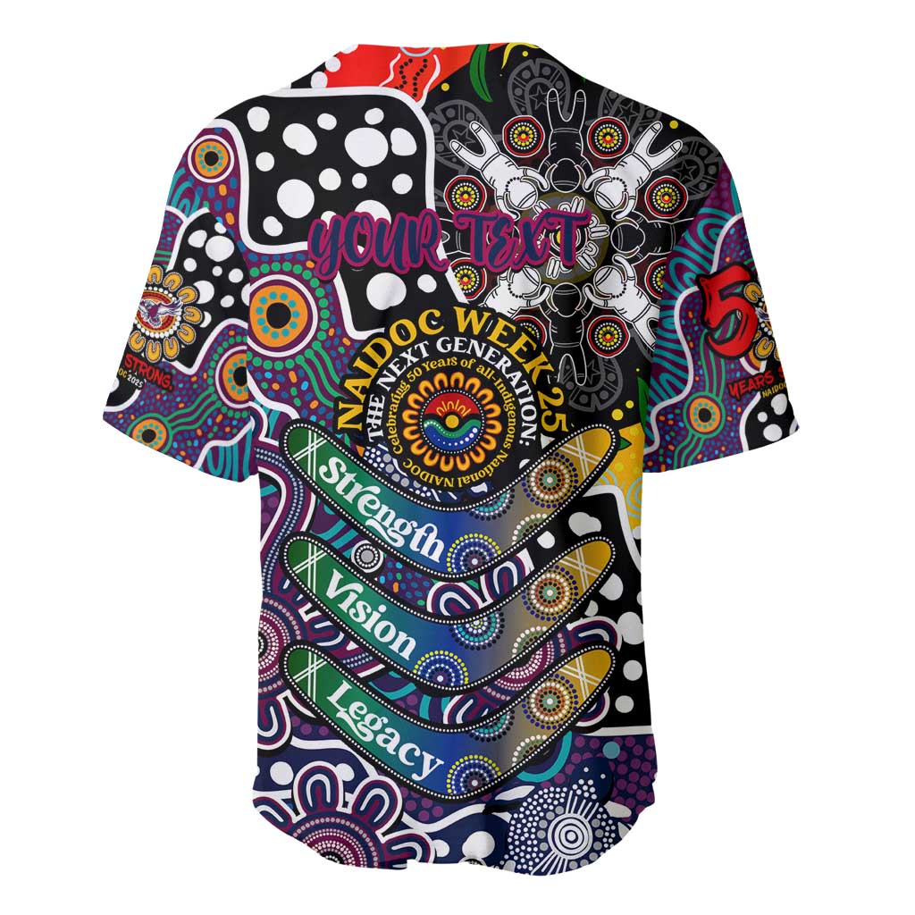 Personalised Sea Eagles NRL Celebrating 50 Years of Naidoc Baseball Jersey NAIDOC Week 2025 Aboriginal