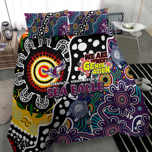 Sea Eagles NRL Celebrating 50 Years of Naidoc Bedding Set NAIDOC Week 2025 Aboriginal
