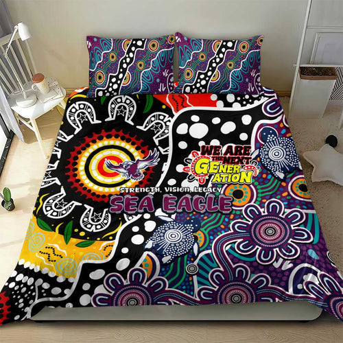 Sea Eagles NRL Celebrating 50 Years of Naidoc Bedding Set NAIDOC Week 2025 Aboriginal
