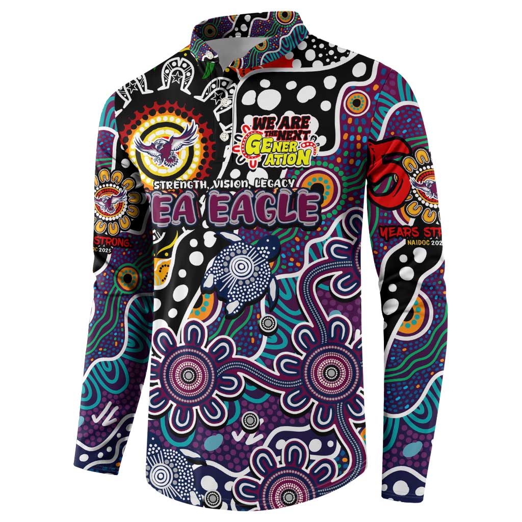 Personalised Sea Eagles NRL Celebrating 50 Years of Naidoc Button Sweatshirt NAIDOC Week 2025 Aboriginal