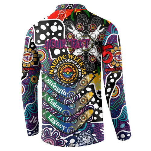Personalised Sea Eagles NRL Celebrating 50 Years of Naidoc Button Sweatshirt NAIDOC Week 2025 Aboriginal