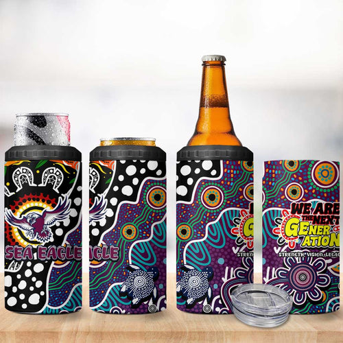 Sea Eagles NRL Celebrating 50 Years of Naidoc 4 in 1 Can Cooler Tumbler NAIDOC Week 2025 Aboriginal