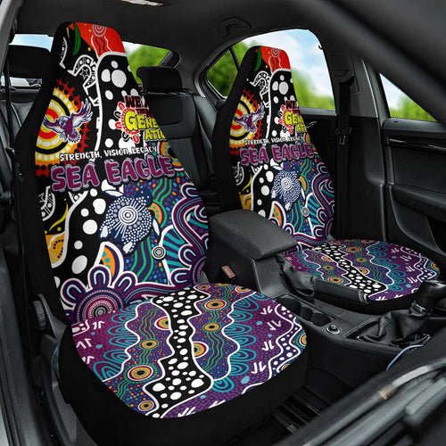 Sea Eagles NRL Celebrating 50 Years of Naidoc Car Seat Cover NAIDOC Week 2025 Aboriginal