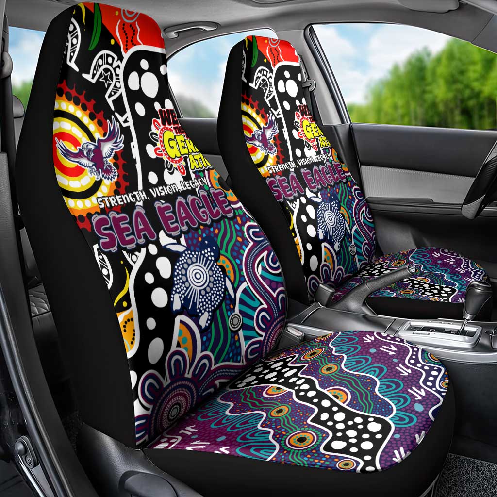 Sea Eagles NRL Celebrating 50 Years of Naidoc Car Seat Cover NAIDOC Week 2025 Aboriginal