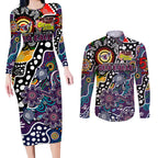 Personalised Sea Eagles NRL Celebrating 50 Years of Naidoc Couples Matching Long Sleeve Bodycon Dress and Long Sleeve Button Shirt NAIDOC Week 2025 Aboriginal