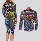 Personalised Sea Eagles NRL Celebrating 50 Years of Naidoc Couples Matching Long Sleeve Bodycon Dress and Long Sleeve Button Shirt NAIDOC Week 2025 Aboriginal