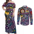 Personalised Sea Eagles NRL Celebrating 50 Years of Naidoc Couples Matching Off Shoulder Maxi Dress and Long Sleeve Button Shirt NAIDOC Week 2025 Aboriginal