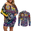Personalised Sea Eagles NRL Celebrating 50 Years of Naidoc Couples Matching Off Shoulder Short Dress and Long Sleeve Button Shirt NAIDOC Week 2025 Aboriginal