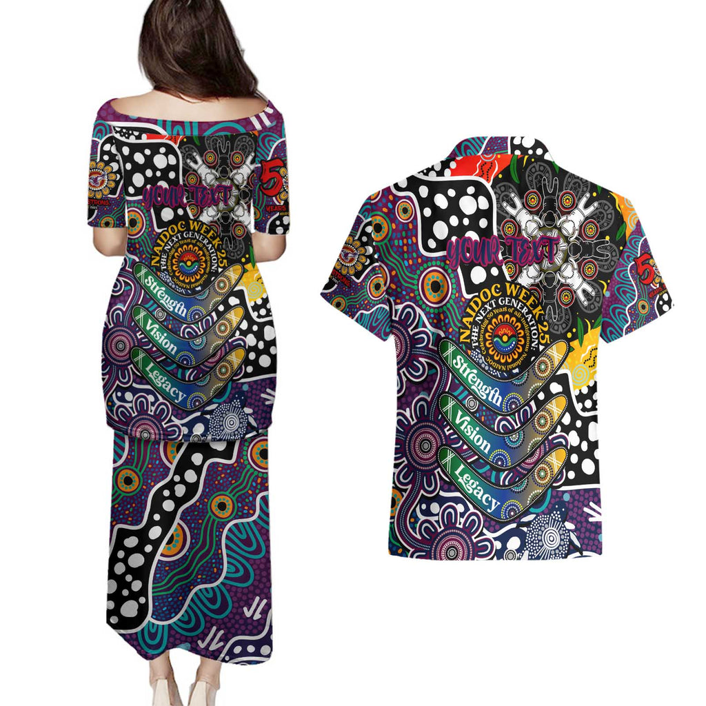 Personalised Sea Eagles NRL Celebrating 50 Years of Naidoc Couples Matching Puletasi and Hawaiian Shirt NAIDOC Week 2025 Aboriginal